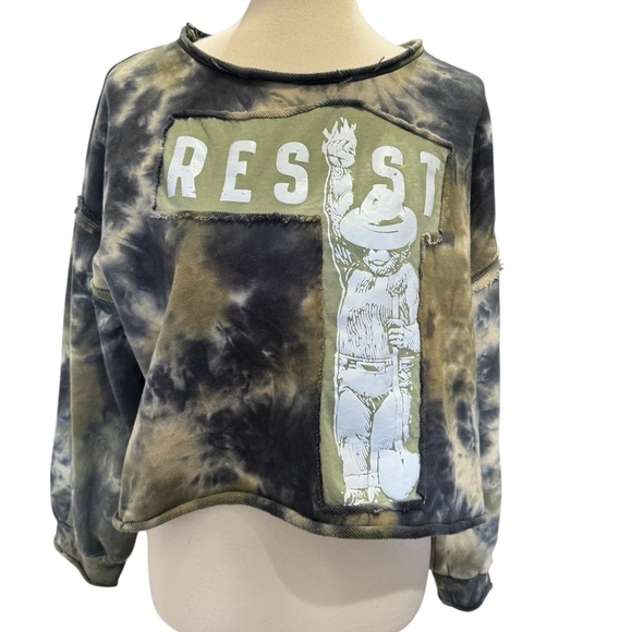 POL Tops - Upcycled POL Sweatshirt with Smokey Bear Resist #232